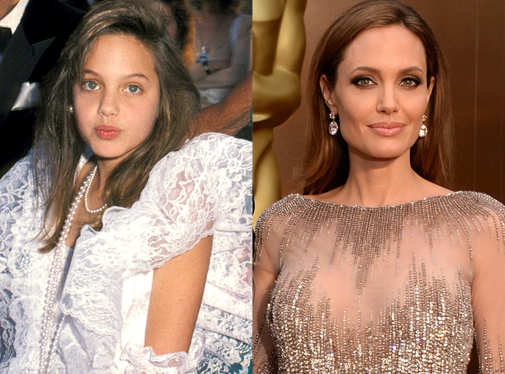 
	
	Bên trái là hình ảnh Angelina Jolie khi mới bước chân vào nghề. Ít ai biết rằng vào lúc 7 tuổi, cô từng tham gia một vai nhỏ trong bộ phim Lookin' to Get Out.